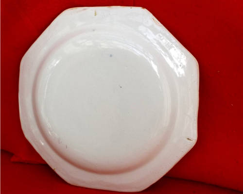 A pair of French provincial faience Botanical plates. 19thCentury. Ref. P/97A+97B