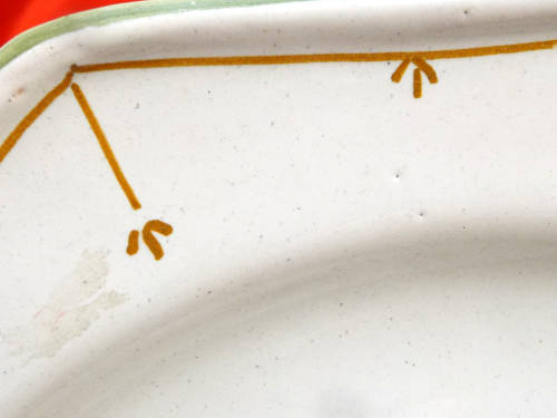 A pair of French provincial faience Botanical plates. 19thCentury. Ref. P/98A+98B