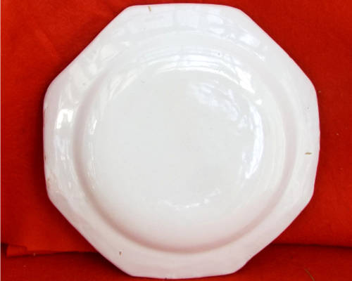 A pair of French provincial faience Botanical plates. 19thCentury. Ref. P/98A+98B