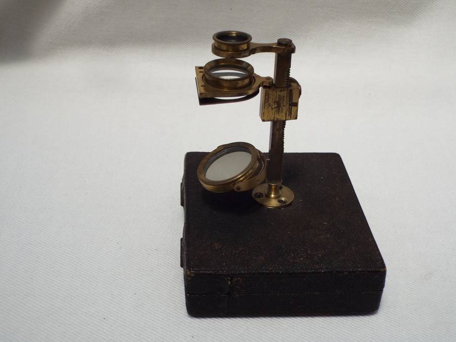 A rare Ellis Aquatic type botanical field microscope circa 1780-1810. Ref.MA/37