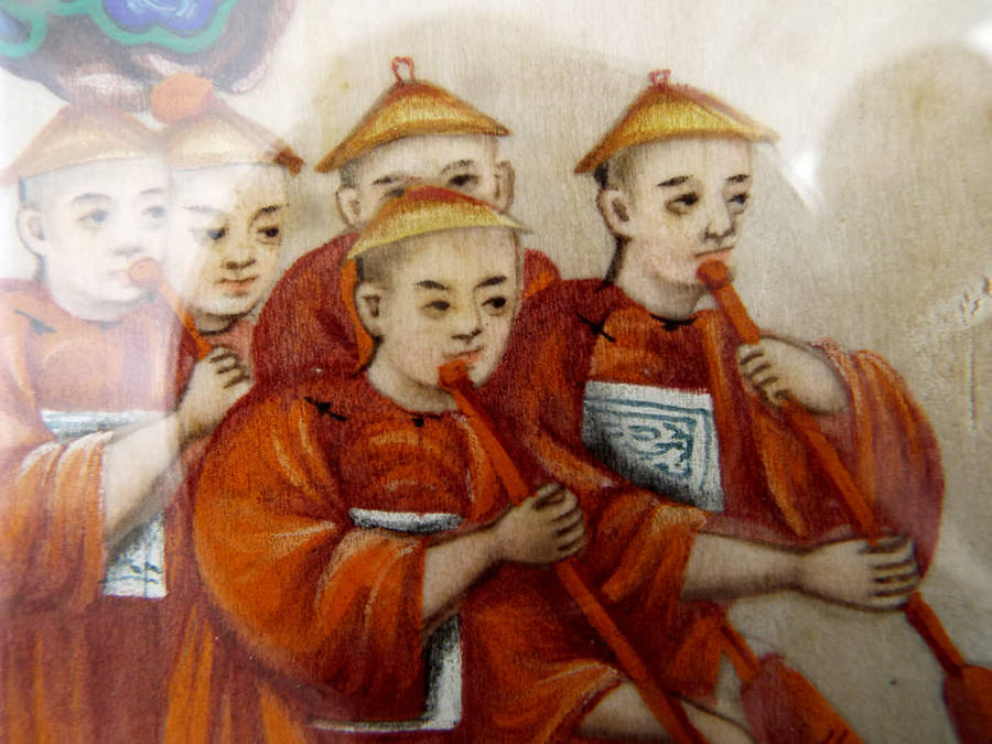 Early 19th Century Chinese Gouache of Figures in a  Parade. Ref.#  AR22