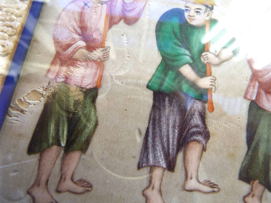 Early 19th Century Chinese Gouache of Figures in a  Parade. Ref.#  AR22