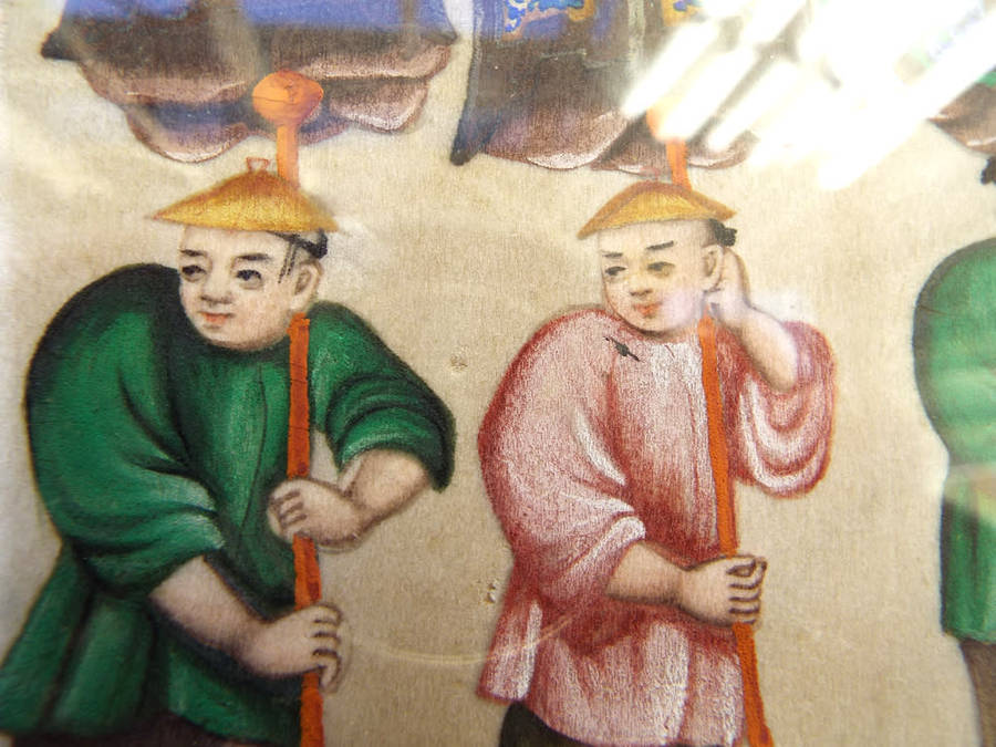 Early 19th Century Chinese Gouache of Figures in a  Parade. Ref.#  AR22