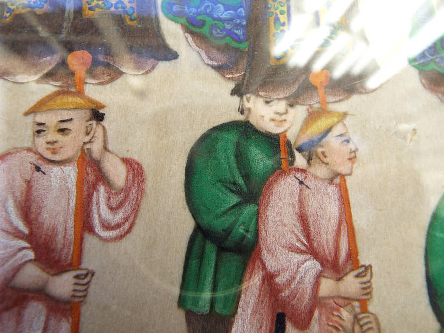 Early 19th Century Chinese Gouache of Figures in a  Parade. Ref.#  AR22