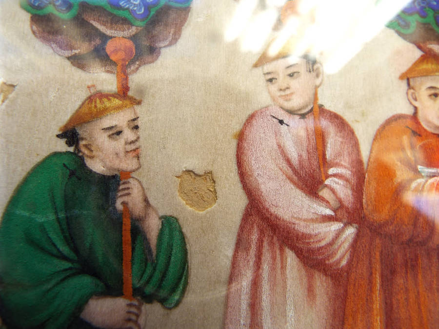 Early 19th Century Chinese Gouache of Figures in a  Parade. Ref.#  AR22