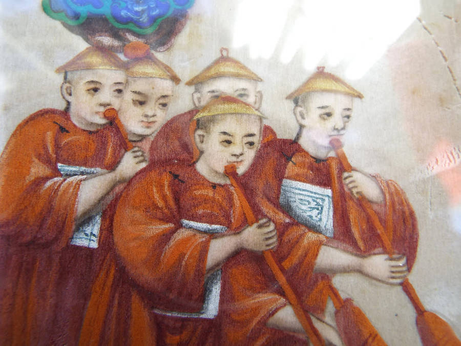 Early 19th Century Chinese Gouache of Figures in a  Parade. Ref.#  AR22