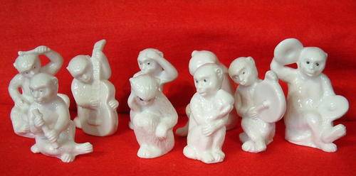 Vintage nine-figure porcelain 'Monkey" band Ref. Nov81