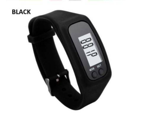 LCD Sport & Fitness PEDOMETER Wrist Watch, Step Counter, Calories, Distance, Available in Black