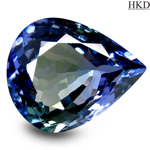Sought After *TANZANITE* 2.37ct CERTIFIED Pear Shaped VVS Tanzanite HKD CERTIFIED