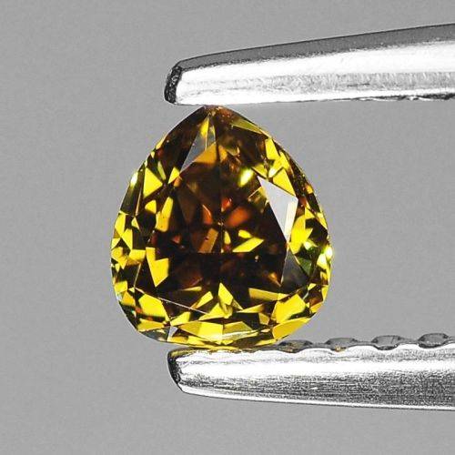 BLACK FRIDAY CLEARANCE SALE - Diamond Untreated Color 0.42 cts Diamond Green Yellow Pear Free Ship