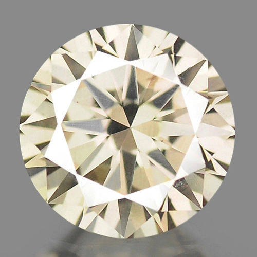 PRE-CHRISTMAS SALE - Fancy Silver Yellow Diamond 0.48 cts Round Untreated Color