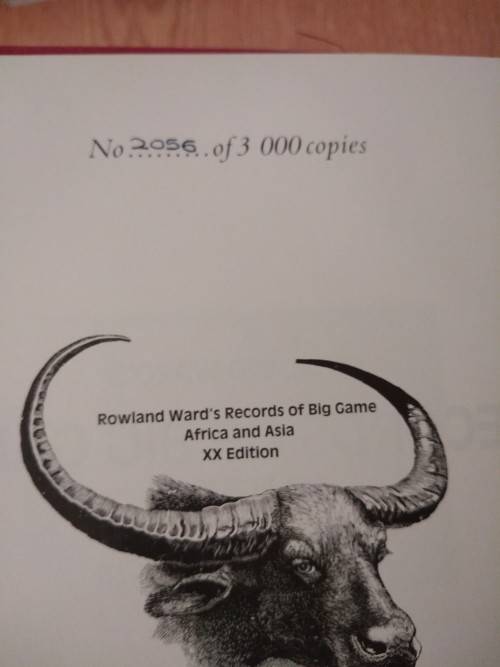Rowland Ward Records of Big Game 20th edition