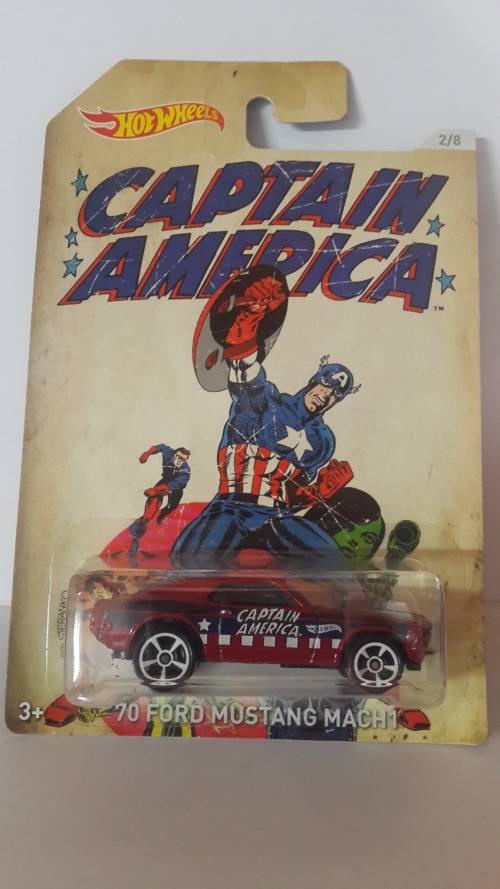HOT WHEELS CAPTAIN AMERICA 70 FORD MUSTANG MACH 1