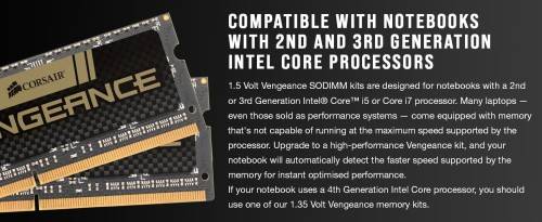 Corsair Vengeance 16GB PC3 1600Mhz RAM - Laptop Memory (For 2nd and 3rd Generation Intel CPU)