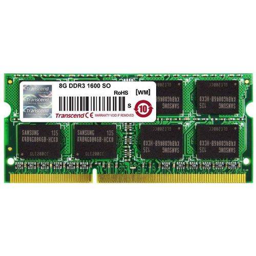 Transcend 8GB 2Rx8 DDR3 1600MHz SO - Laptop Memory
