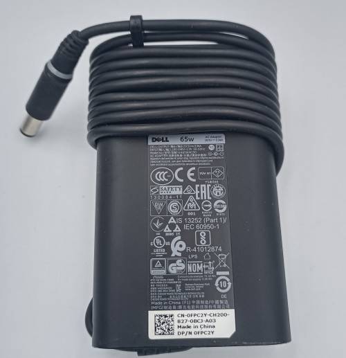 Dell Laptop Charger (GENUINE) | 19.5V---3.34A, 65W, 50-60Hz