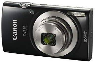Canon IXUS 185 Digital Camera (20MP | 720p HD, 8x Optical Zoom) Black