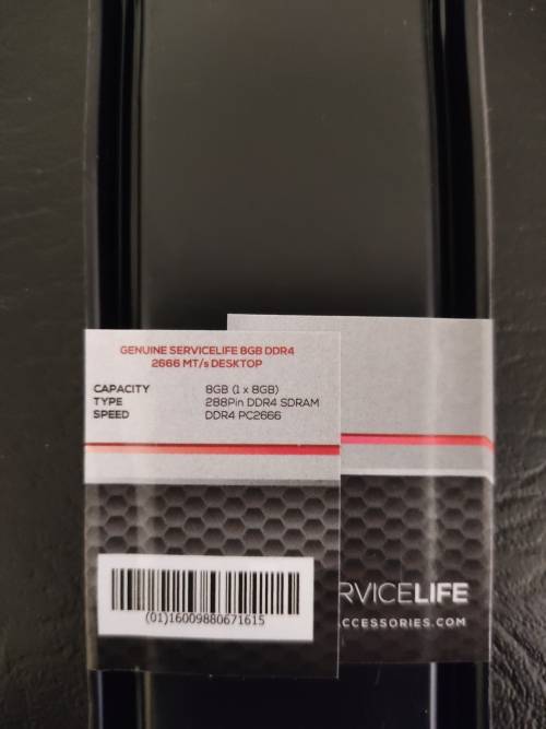 *BRAND NEW SEALED* SERVICELIFE 8GB DDR4 HIGH SPEED 2666MHZ DESKTOP PC RAM