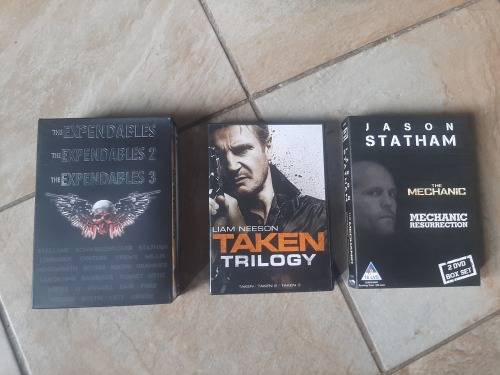 DVD Movies - Box set - Exspendables - Taken - The Mechanic