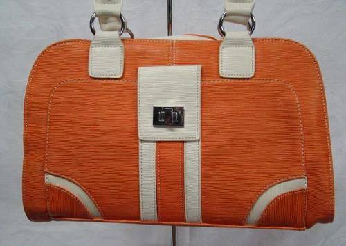 ## STUNNING PU LEATHER HANDBAG - ORANGE ##