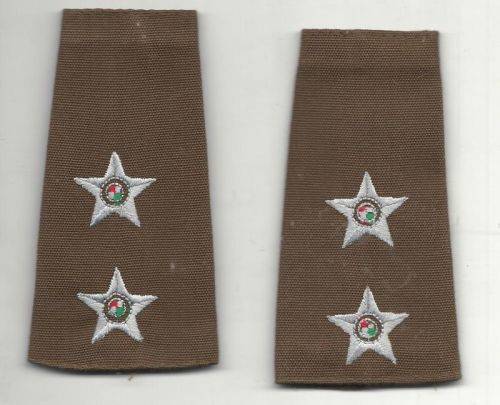 SADF Lieutenant Nutria Slip On Shoulder Ranks