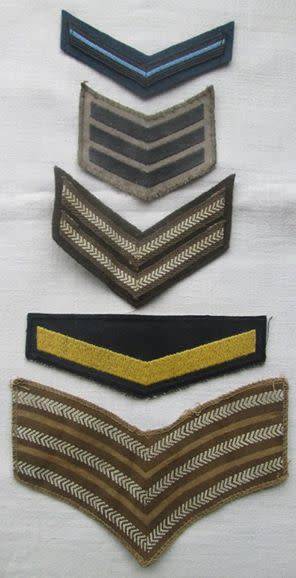 ASSORTED ARMY RANKS