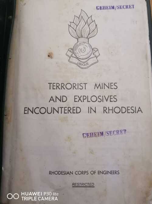 RHODESIAN ARMY  TERRORIST MINES & EXPLOSIVES MANUAL