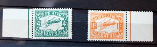 Union of SA. Second Airmails Marginal Unmounted Mint with Jubilee lines