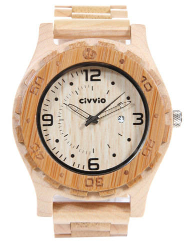 Civvio Carbonised Bamboo/Maple Blend Watch