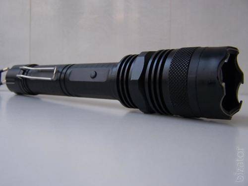 Rechargeable Electric Shock Stun Gun with LED Flashlight Torch. Collections are allowed.