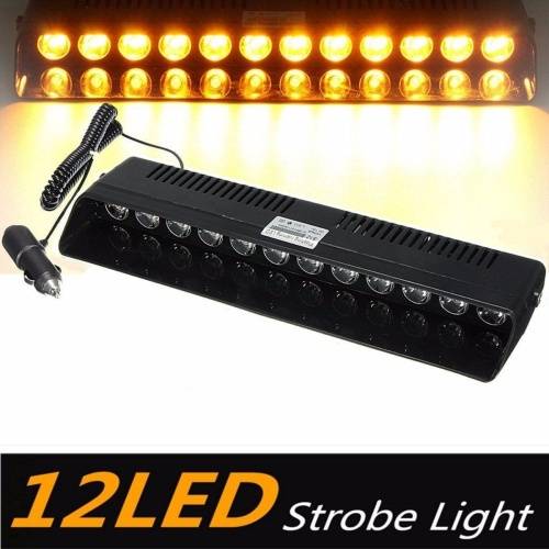12 LED Strobe White Emergency Vehicle Flash/Warning Dash Light with 3 Modes. Collections allowed.