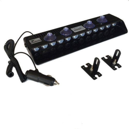 12 LED Strobe White Emergency Vehicle Flash/Warning Dash Light with 3 Modes. Collections allowed.