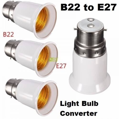 Light Bulb Socket Converters / Adapters: B22 To E27. Collections are allowed.