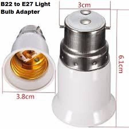 LIGHT BULB SOCKET ADAPTERS / CONVERTERS: B22 TO E27  (New on Bidorbuy). Collections are allowed.
