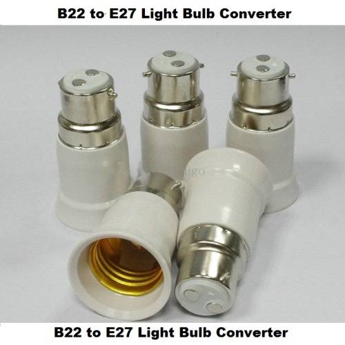 LIGHT BULB SOCKET ADAPTERS / CONVERTERS: B22 TO E27  (New on Bidorbuy). Collections are allowed.
