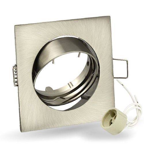 Downlight Fittings/Holders/Housings Square Satin Chrome + Tilt Function And More. Collection Allowed