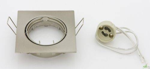 Downlight Fittings/Holders/Housings Square Satin Chrome + Tilt Function And More. Collection Allowed