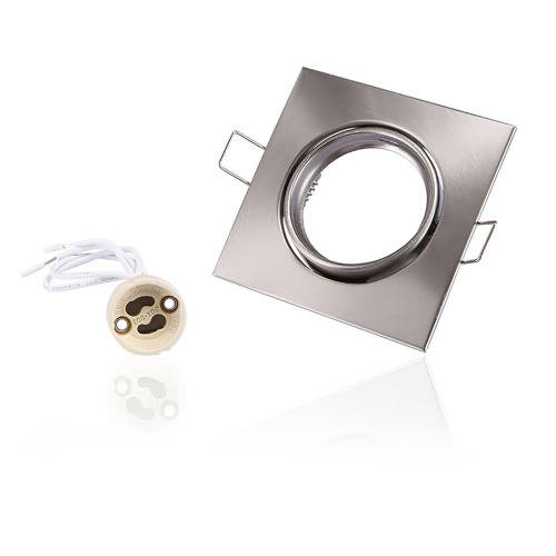Downlight Fittings/Holders/Housings Square Satin Chrome + Tilt Function And More. Collection Allowed