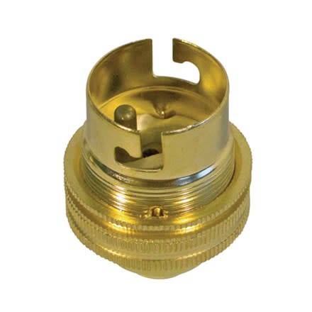 Standard B22 Brass Bayonet Clip Lamp, Light Bulb Holder, Fitting, Adaptor. Collections Are Allowed.