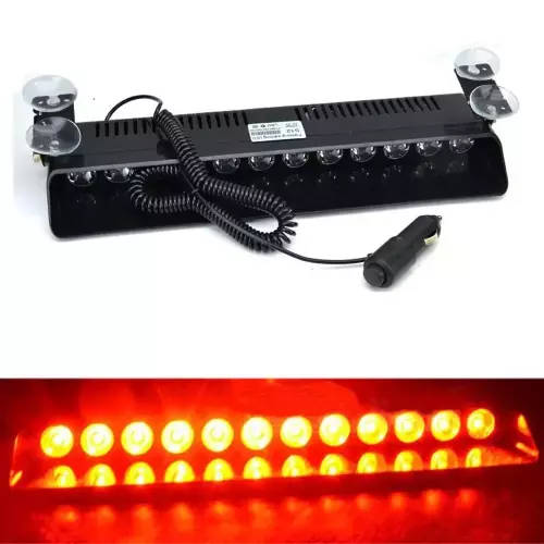 12 LED Strobe RED Emergency Vehicle Flash/Warning Dash Light with 3 Modes. Collections allowed.