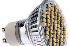 LED DOWNLIGHT / SPOTLIGHT BULBS. 5W SMD GU10 220V AC ***120 degrees beam angle***