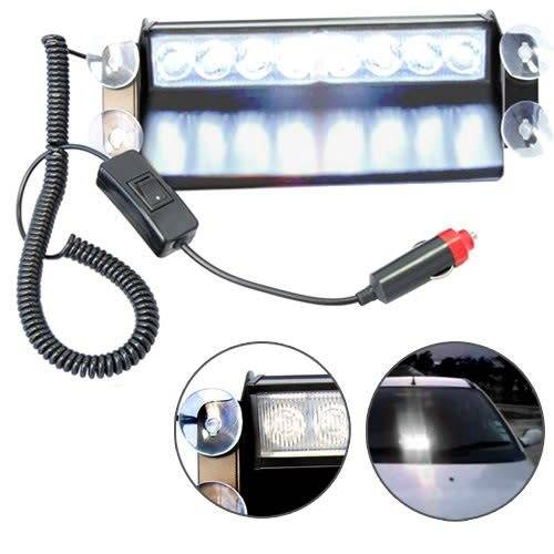 LED White Windscreen Vehicle Strobe Dashboard Flash Light. Collections are allowed.