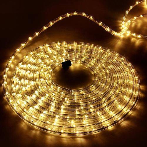 LED Strip / Rope Light: 20m Warm White 220V Complete With Connector Plug. Collections are allowed.