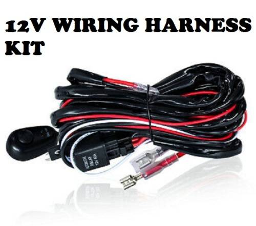 Wiring Harness Kit for LED Lights with Fuse, Relay On/Off Switch. Collections are allowed.