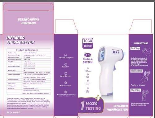 InfraRed Thermometer, Smart Safe Digital Non-Contact.No Shipping fees. Collections are allowed.
