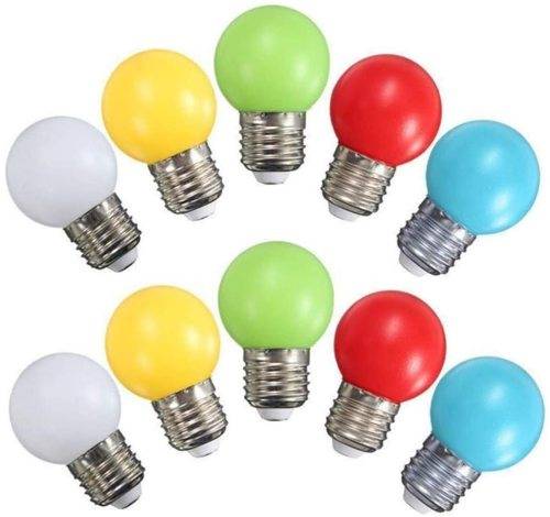 Decorative LED G45 Light Bulbs Colourful Mini LED Light Bulbs E27 220V. Collections are allowed.