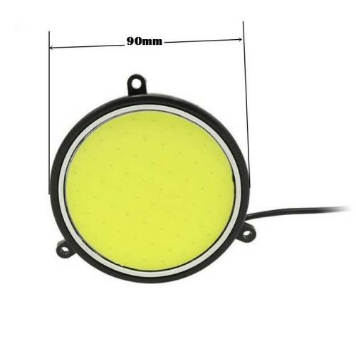 2pcs 90mm 12V COB LED Car Round Daytime Running Lights. Collections are allowed.