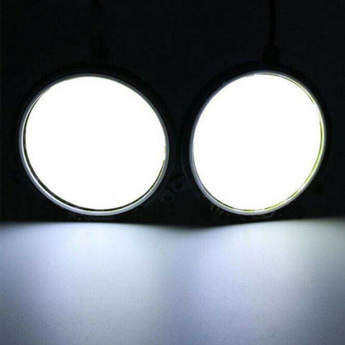 2pcs 90mm 12V COB LED Car Round Daytime Running Lights. Collections are allowed.