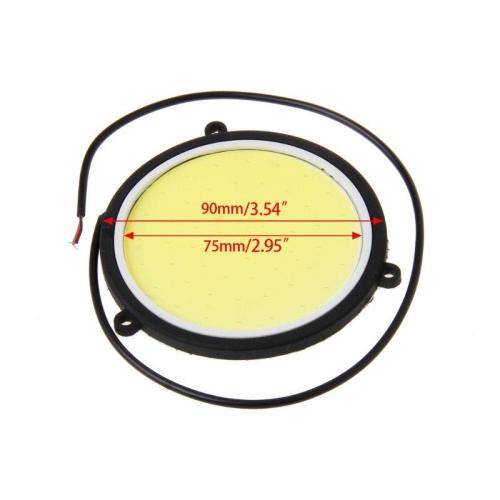 2pcs 90mm 12V COB LED Car Round Daytime Running Lights. Collections are allowed.