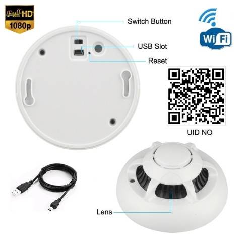 New Wireless Spy Smoke Detector HD Camera with P2P WiFi and Motion Detection. Collections Allowed